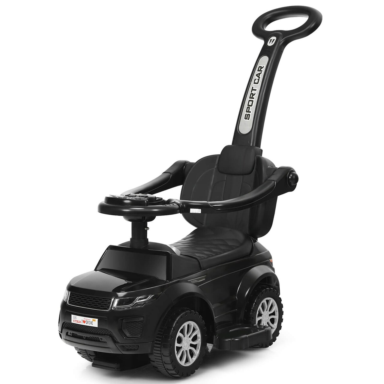 Costway 3 in 1 Ride on Push Car Toddler Stroller Sliding Car w/Music White\Black\Blue\Pink\Red